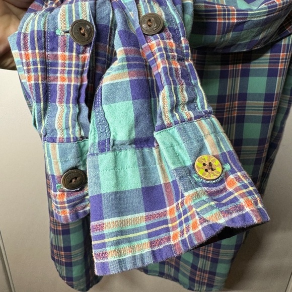 Polo by Ralph Lauren Plaid Collared Button Front Chest Pocket Dress Shirt Small - Picture 11 of 13